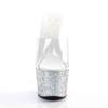 Pleaser - ADORE701LG Mules à talons - Chaussures de pole dance - Transparent/Couleur argent Product image